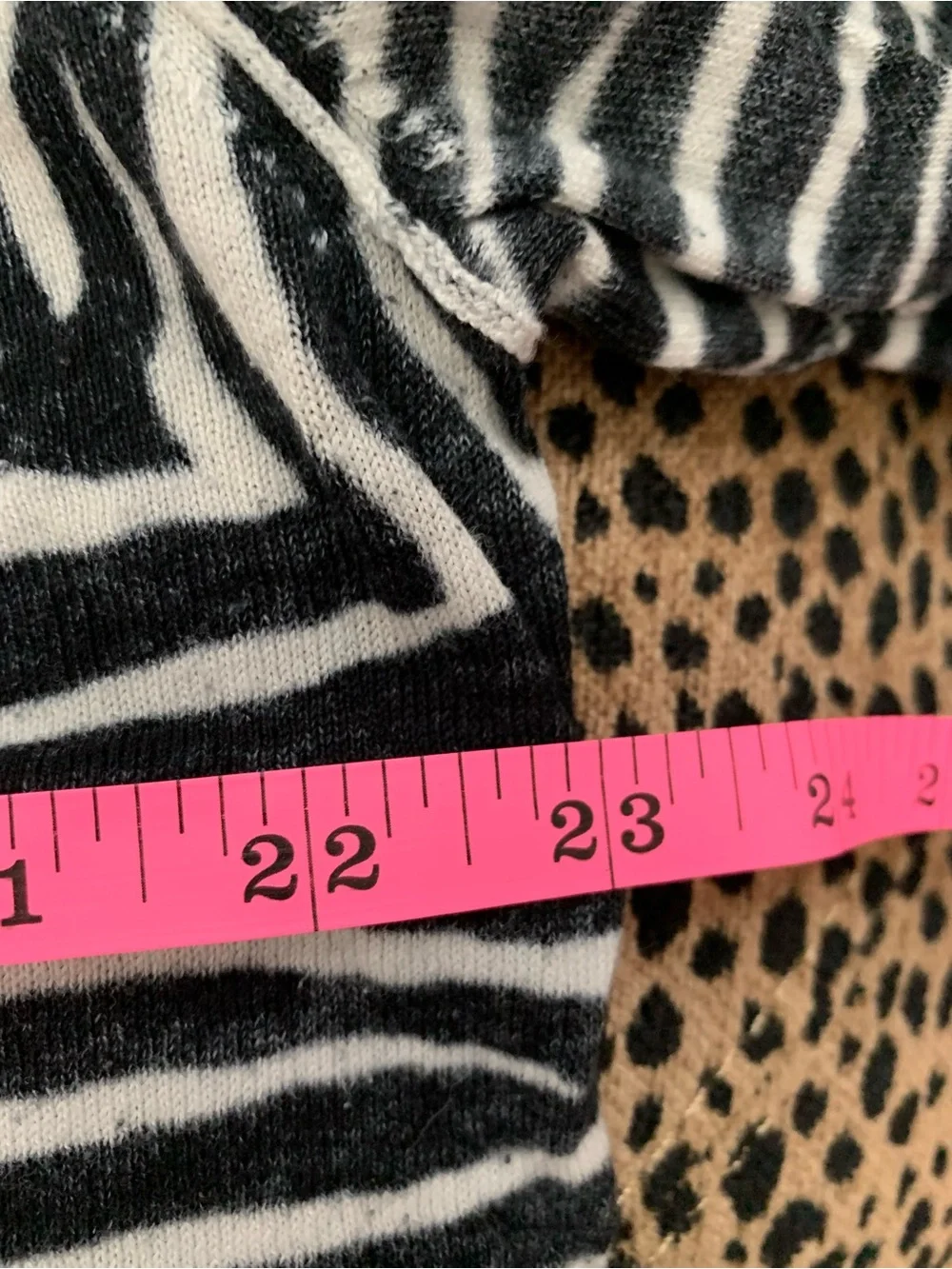 Michael Kors Black & White Zebra V-Neck Sweater